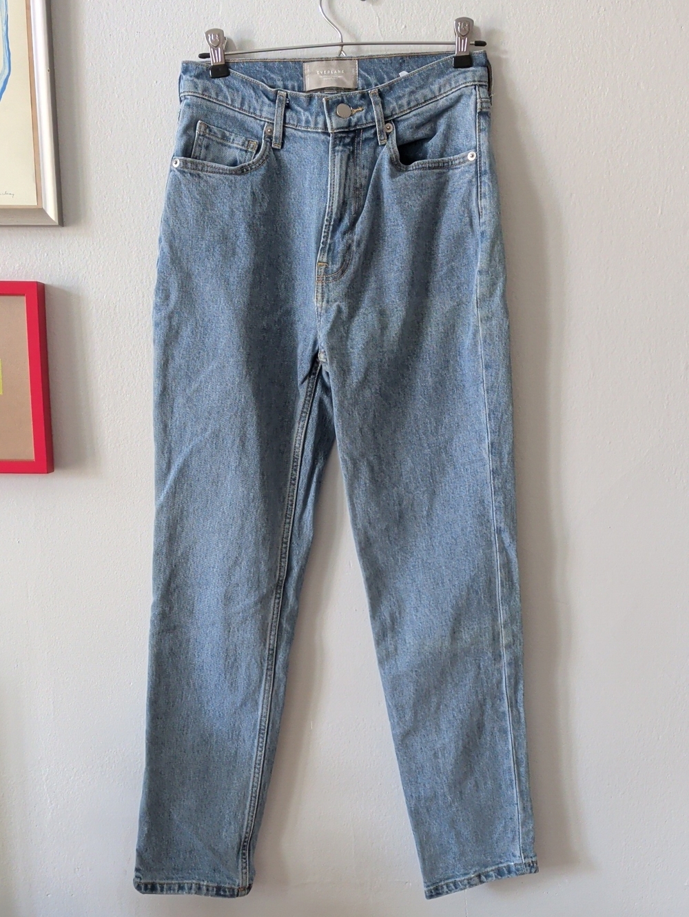 Everlane Women's Straight Leg Slim Jeans in light blue - 26